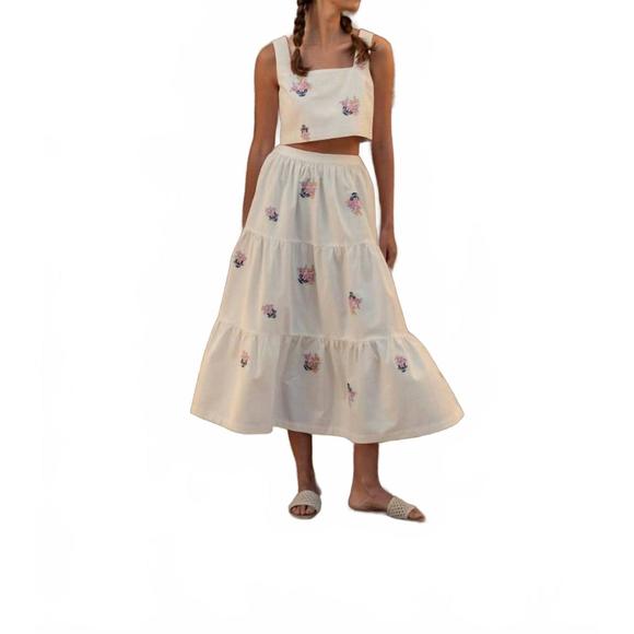 NEW MABLE rosemoor skirt set in off white - Picture 5 of 5